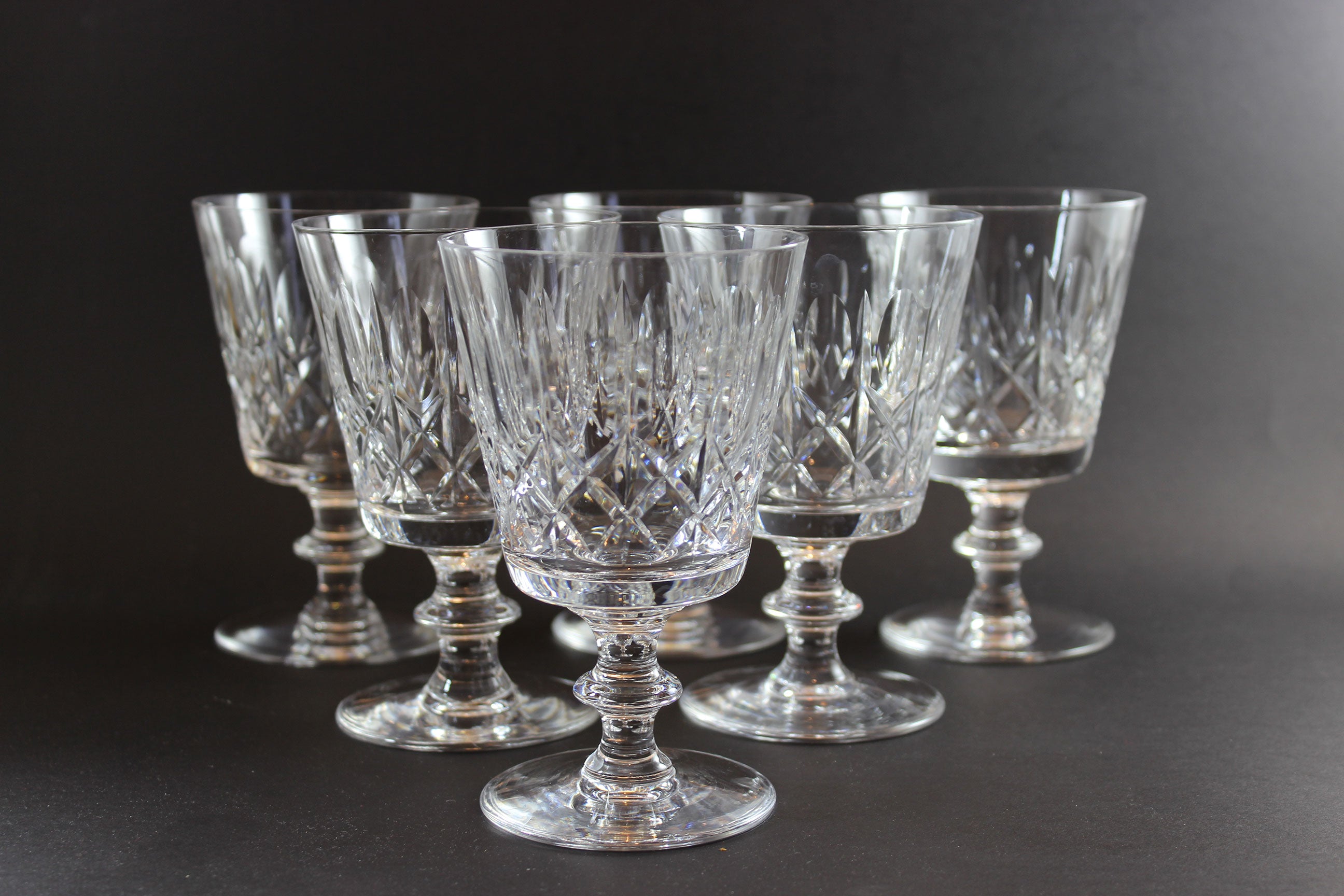 Cross and Olive Crystal, Water or Red Wine Glasses