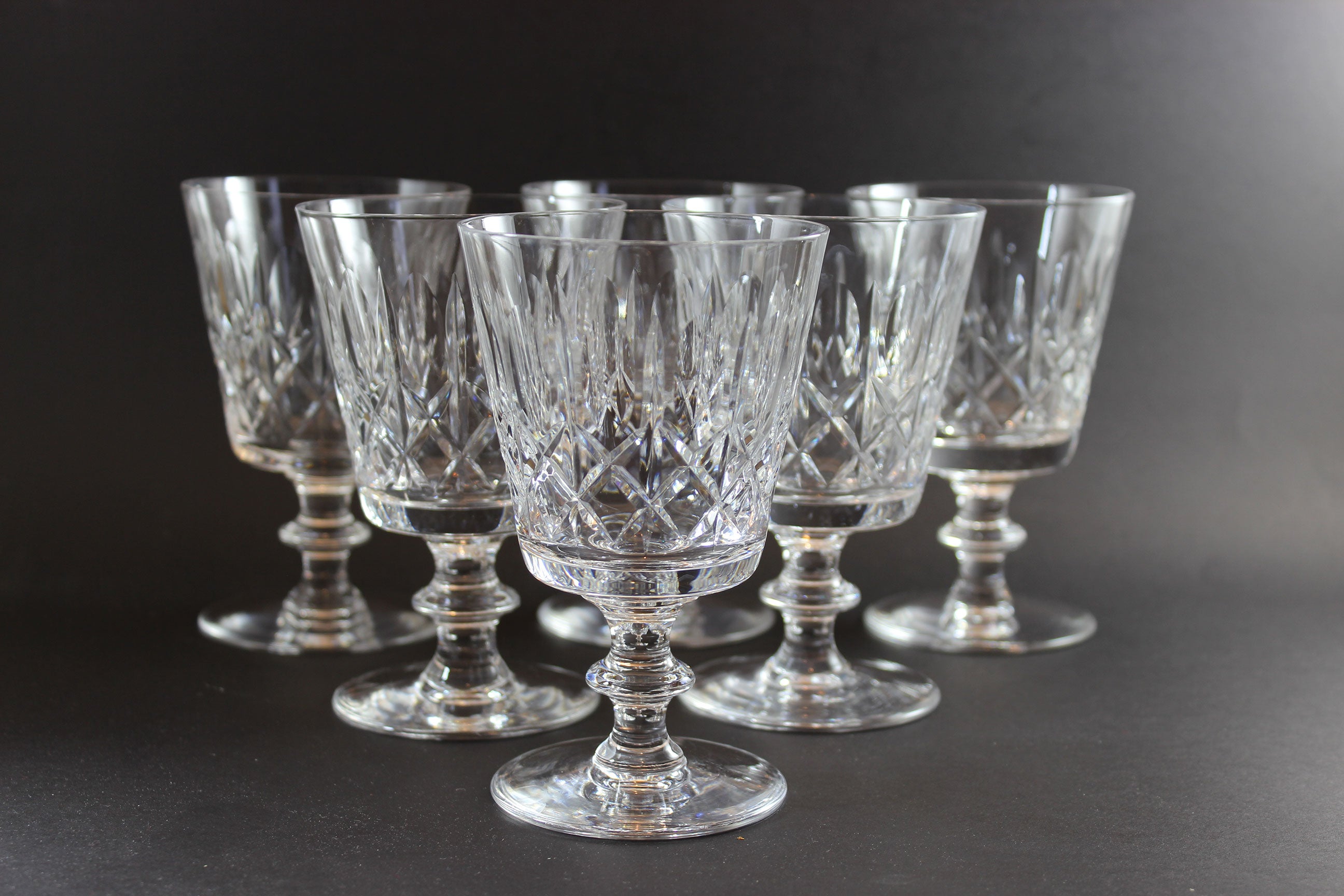 Cross and Olive Crystal, Water or Red Wine Glasses