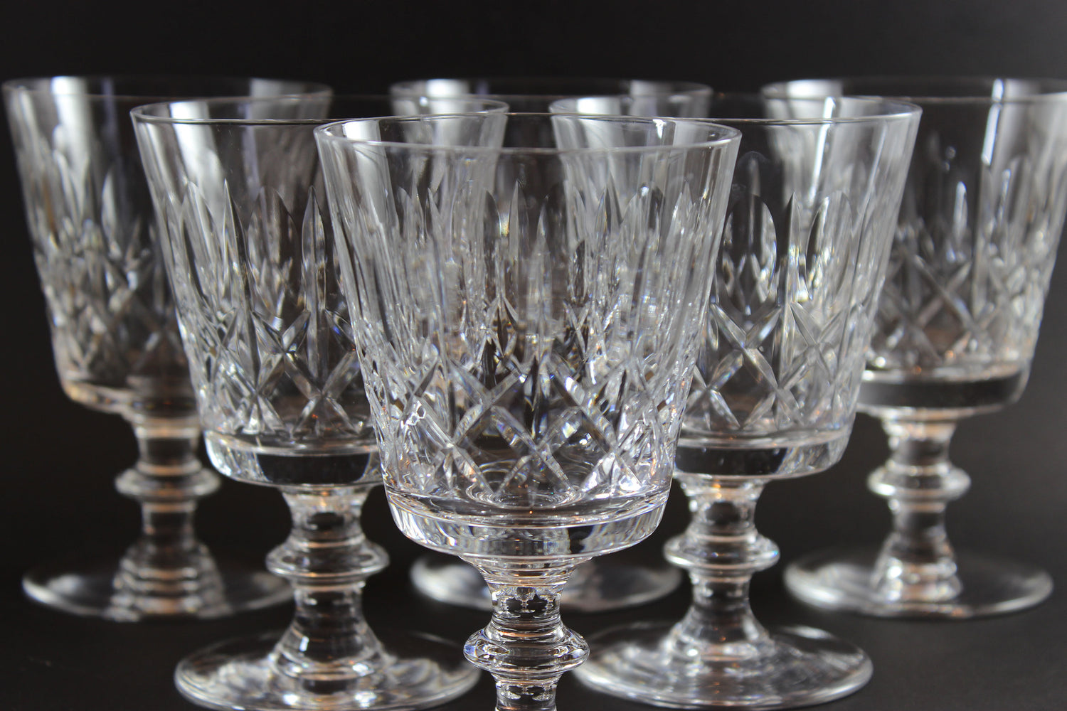 Cross and Olive Crystal, Water or Red Wine Glasses