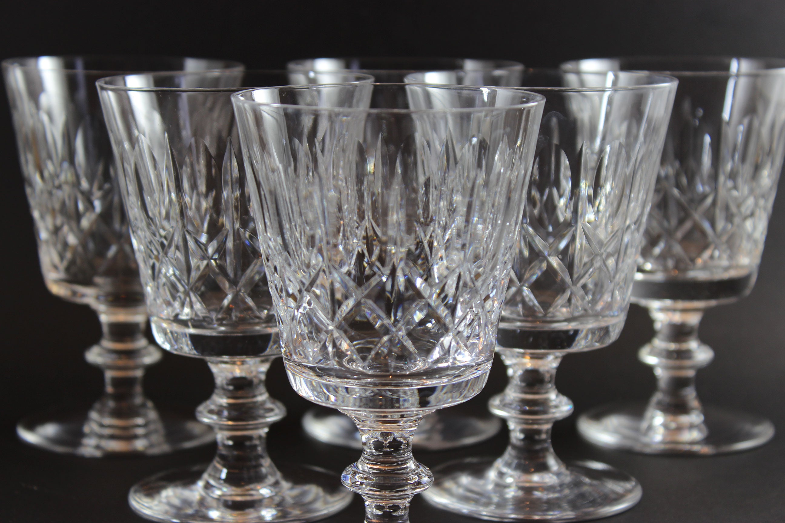 Cross and Olive Crystal, Water or Red Wine Glasses