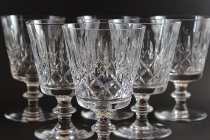 Cross and Olive Crystal, Water or Red Wine Glasses