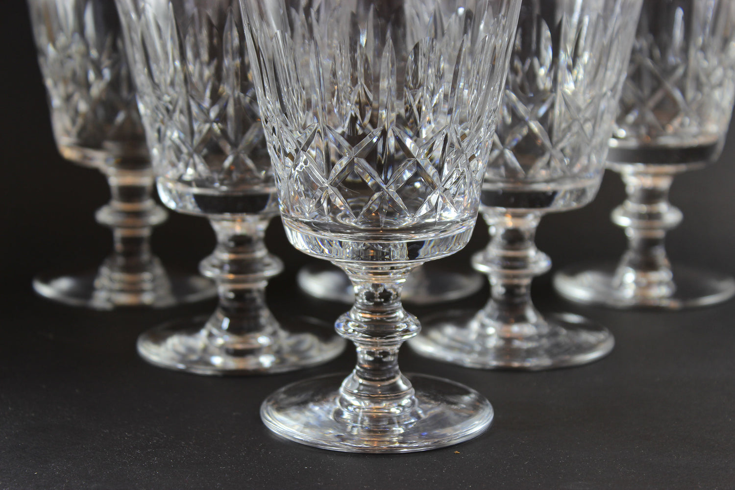 Cross and Olive Crystal, Water or Red Wine Glasses