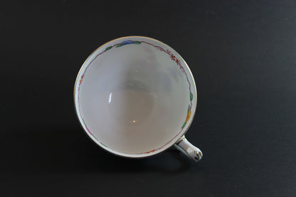 Crown Staffordshire, Hollyhock Teacup Trios