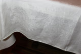 Double Damask Linen Table Cloth, Chrysanthemums