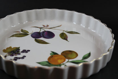  Evesham Gold, Royal Worcester, Small Flan or Quiche Dish