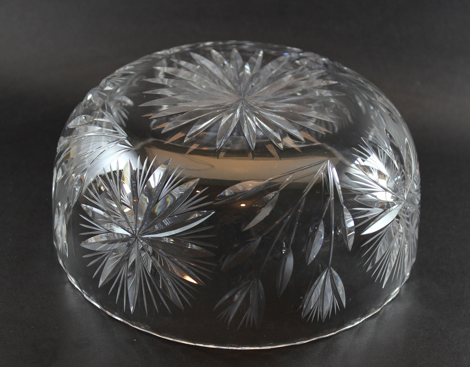 Bohemia Large Floral and Sunburst Crystal Bowl