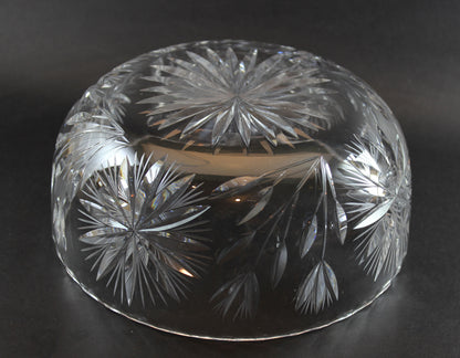 Bohemia Large Floral and Sunburst Crystal Bowl