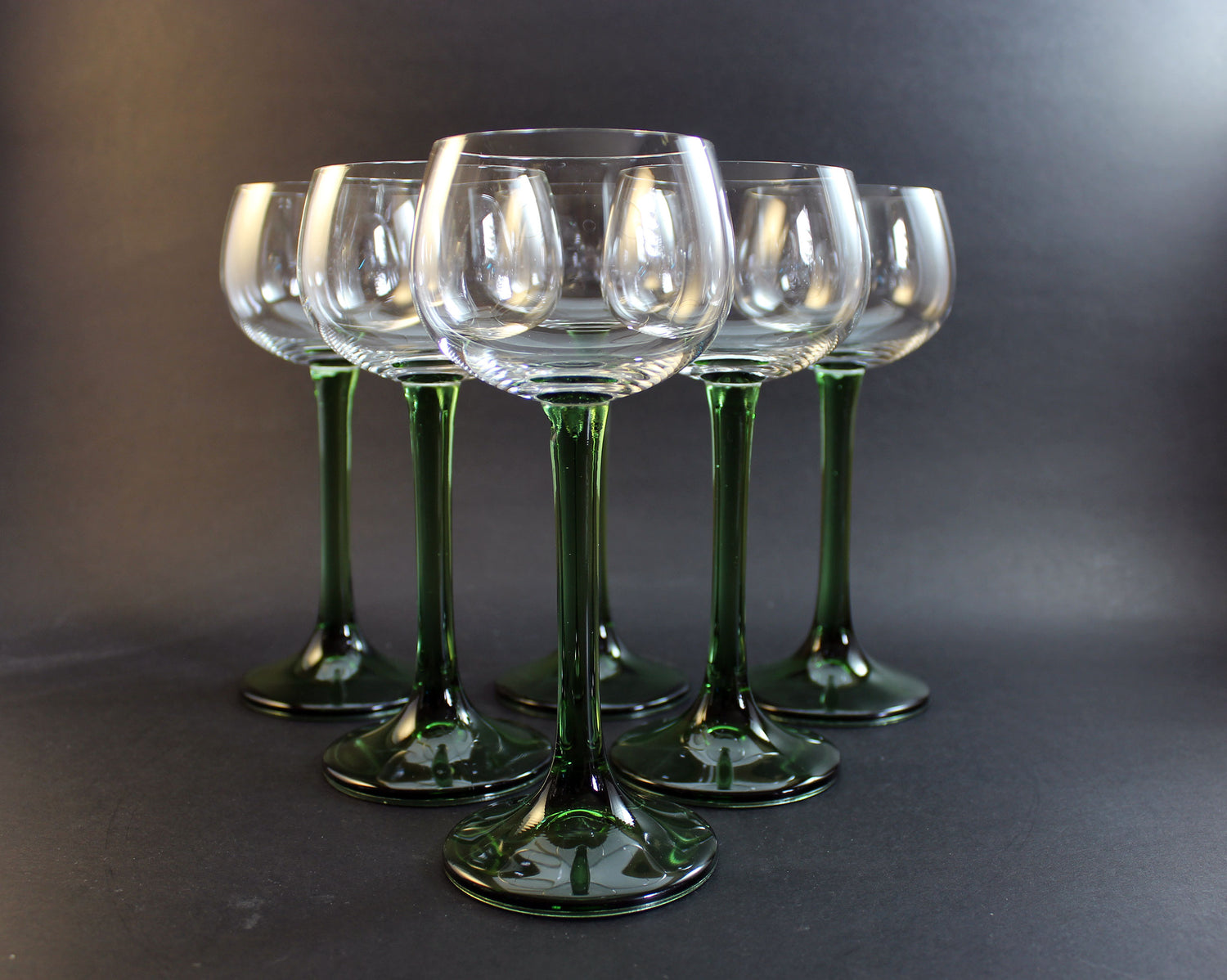 Green Stem Crystal Wine Coupe