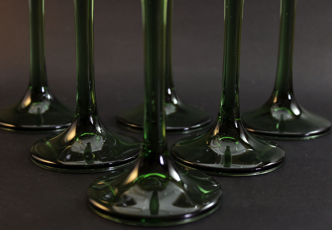 Green Stem Crystal Wine Coupe