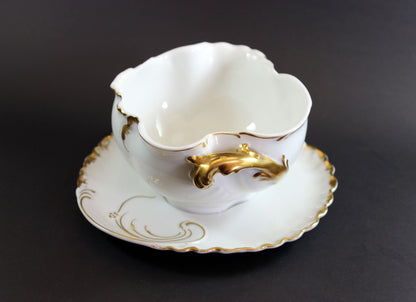 Haviland Limoges Antique White and Gold China, Schleiger No. 422