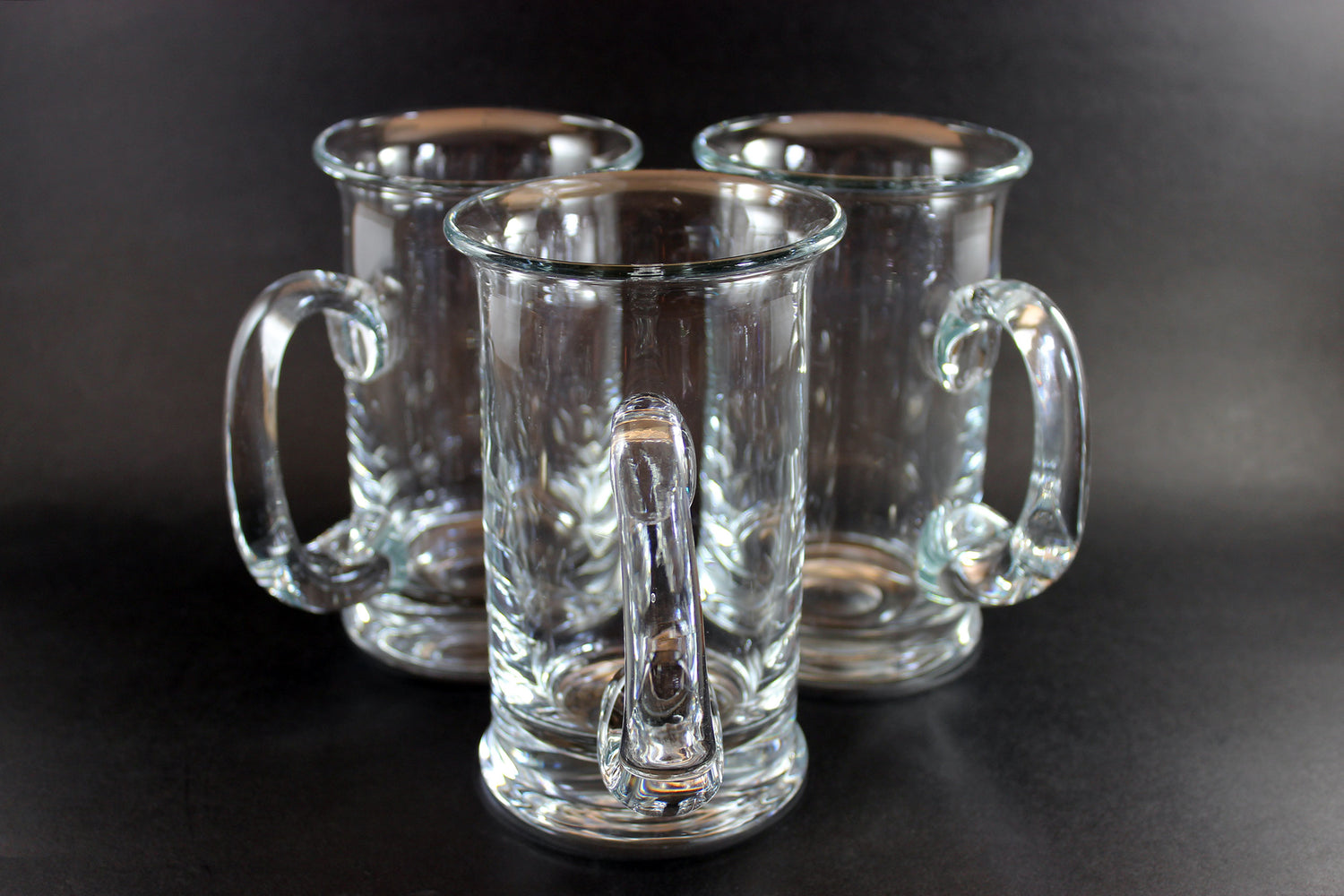 Holmegaard Blown Glass Beer Mugs, Michael Bang