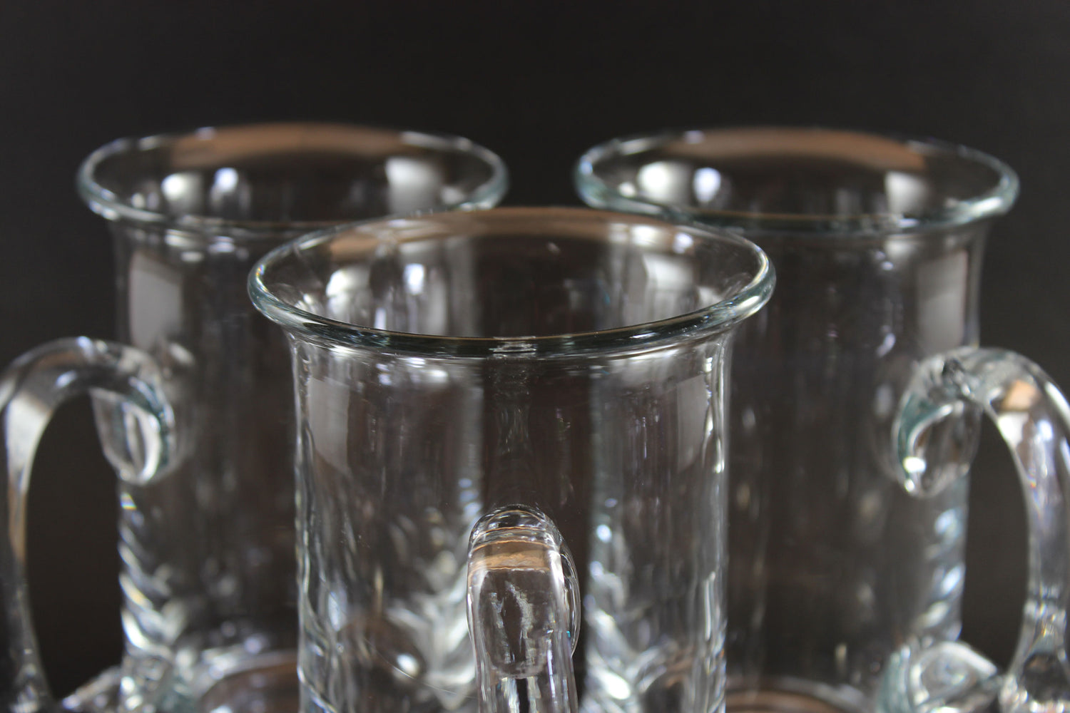 Holmegaard Blown Glass Beer Mugs, Michael Bang