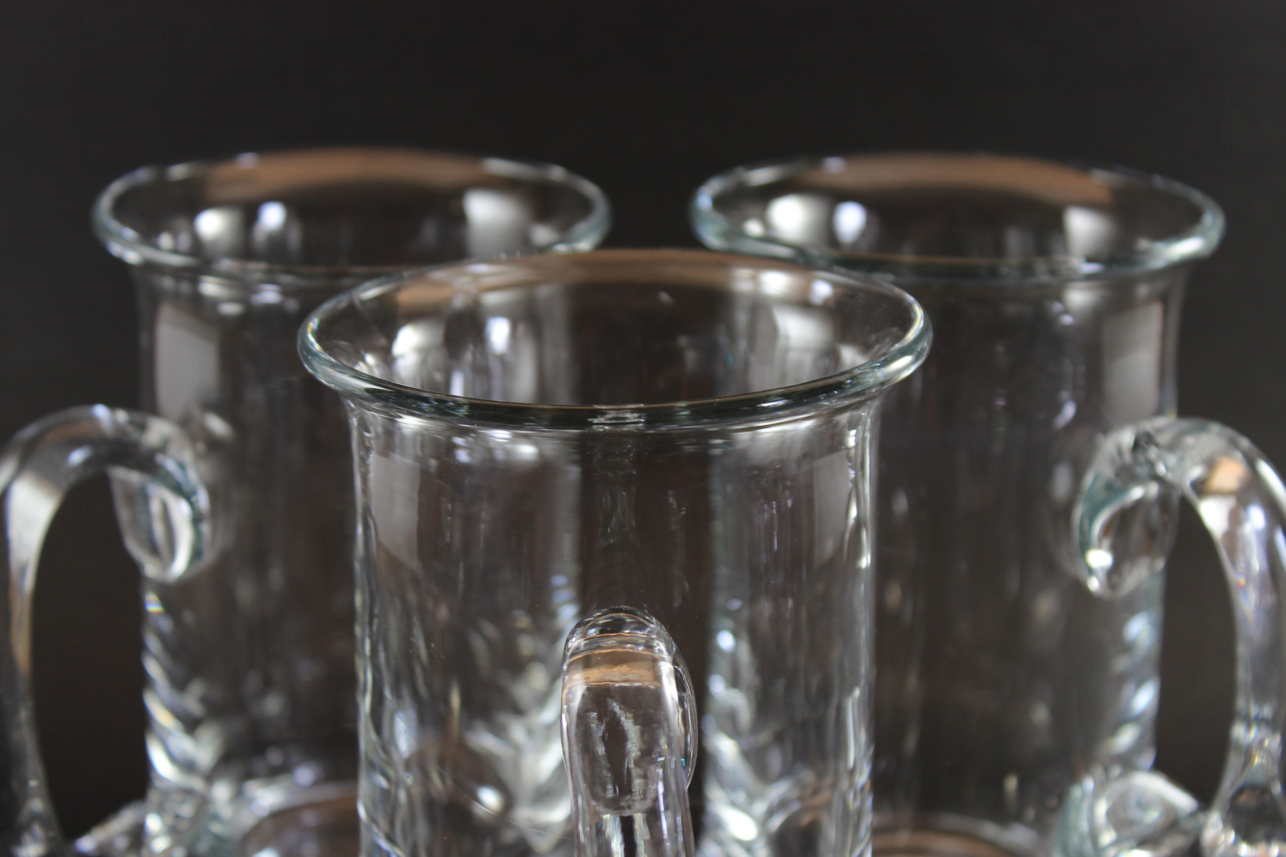 Holmegaard Blown Glass Beer Mugs, Michael Bang