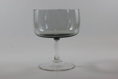 Holmegaard Smoke Grey Champagne Coup or High Dessert Glasses