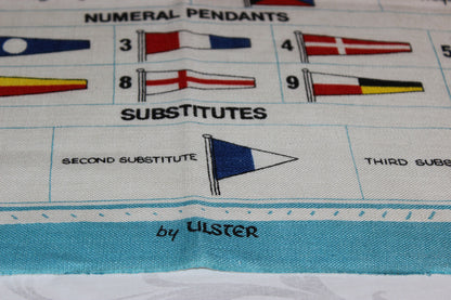 Souvenir Linen Tea Towel, International Sailing Codes