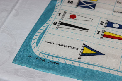 Souvenir Linen Tea Towel, International Sailing Codes