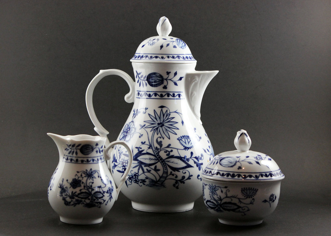 Kahla Zwiebelmuster, Blue Onion, Coffee Set