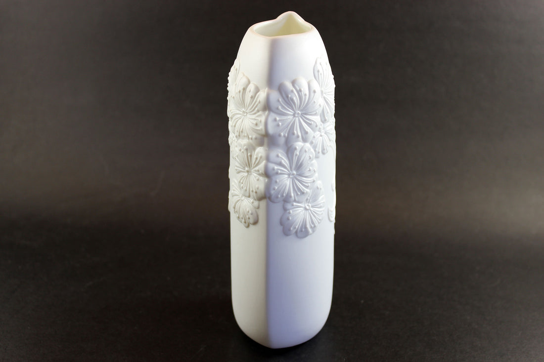 Kaiser Germany, Bisque White Floral Porcelain Vase