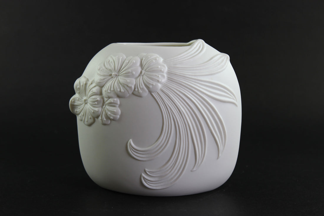 Kaiser Germany, Small White Bisque Porcelain Vase