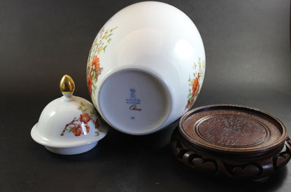 Kaiser Germany, Porcelain Ginger Jar with Lid, Olivia Pattern