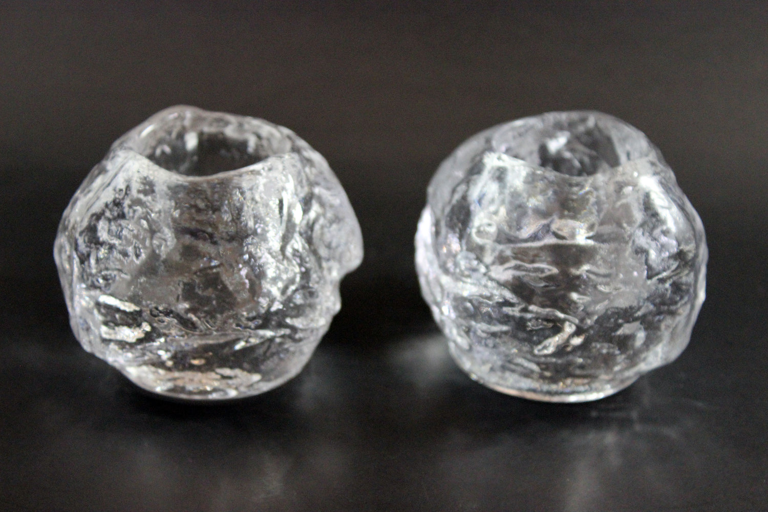 Kosta Boda Snowball Candleholders