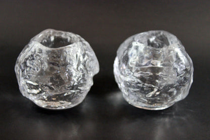 Kosta Boda Snowball Candleholders