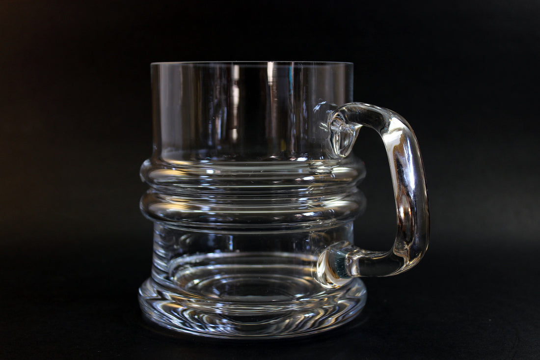 Krosno Blown Glass Ripple Beer Mugs