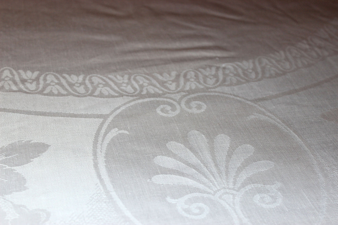 Fine Double Damask Linen Table Cloth, Large Size