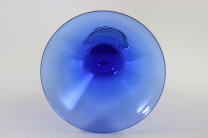 Large, Heavy Crystal, Martini Glasses, Blue Bowl