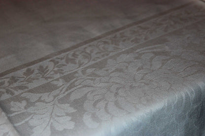 Large Double Damask Irish Linen Tablecloth