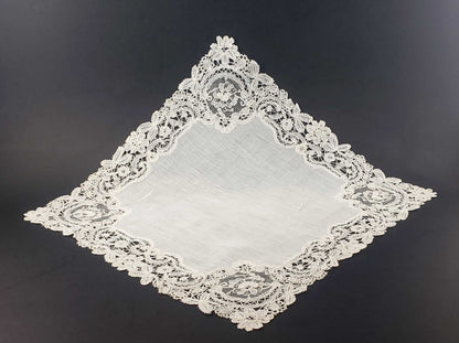 Linen and Lace Delicate Antique Handkerchief