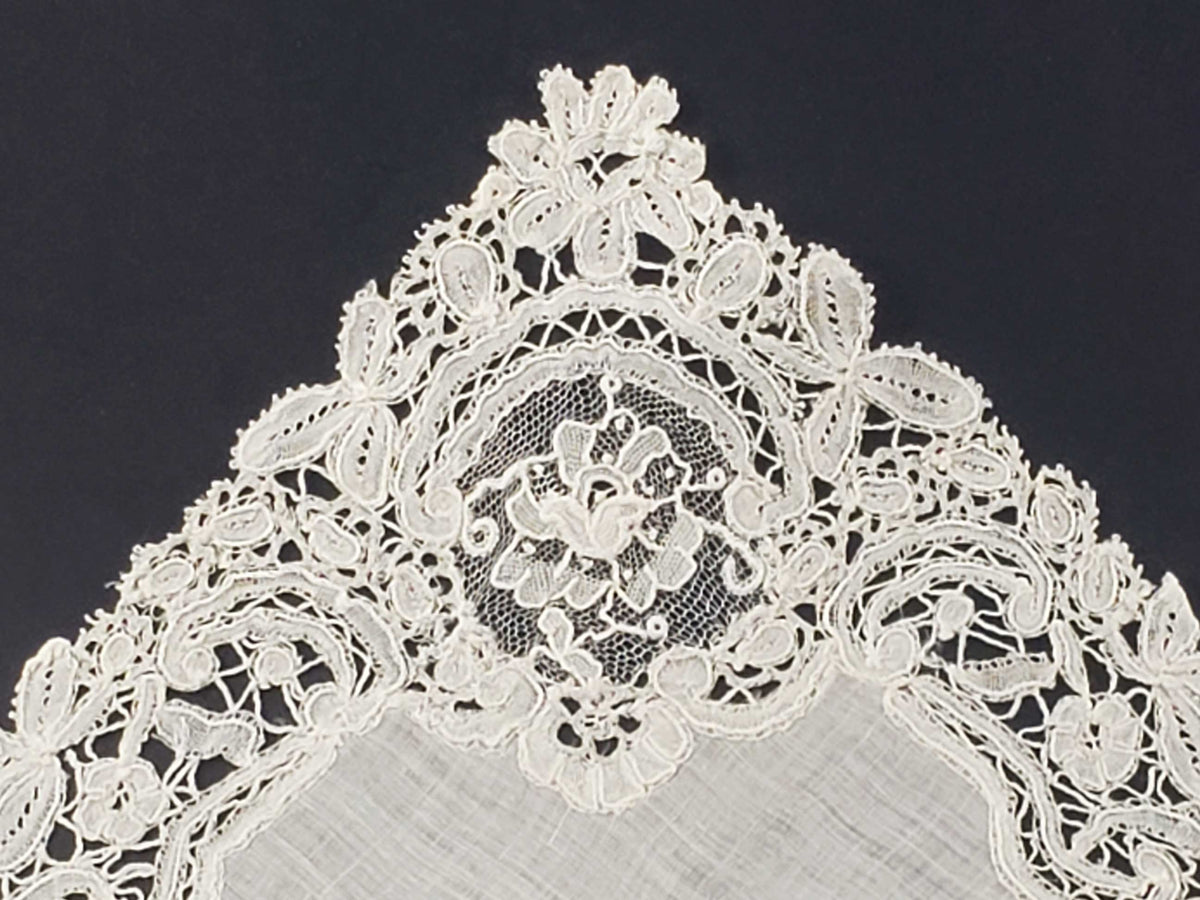 Linen and Lace Delicate Antique Handkerchief