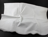 Vintage Linen with Lace Crochet Edged Pillowcases