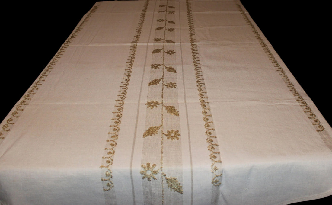 Madeira Natural Linen Tablecloth with Matching Napkins