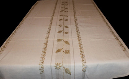 Madeira Natural Linen Tablecloth with Matching Napkins