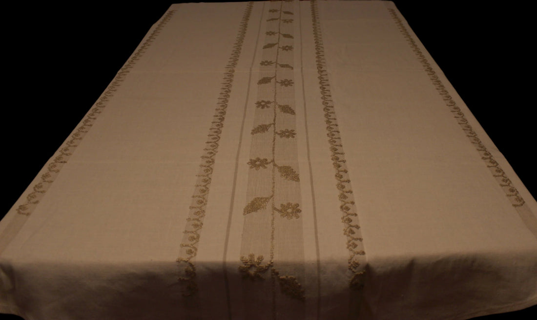 Madeira Natural Linen Tablecloth with Matching Napkins