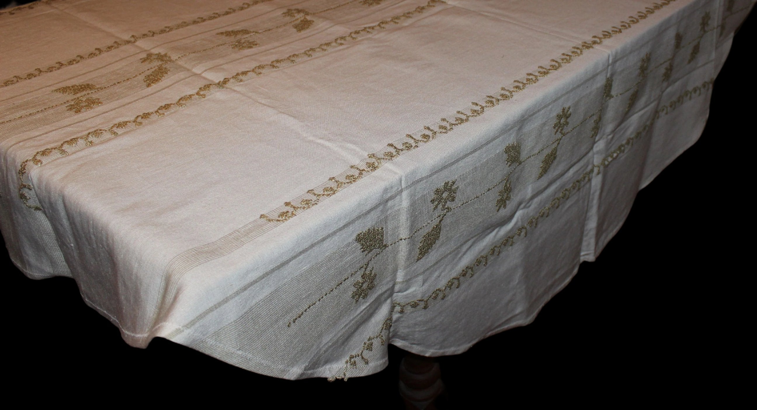 Madeira Natural Linen Tablecloth with Matching Napkins