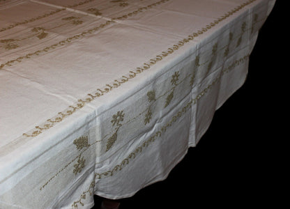 Madeira Natural Linen Tablecloth with Matching Napkins
