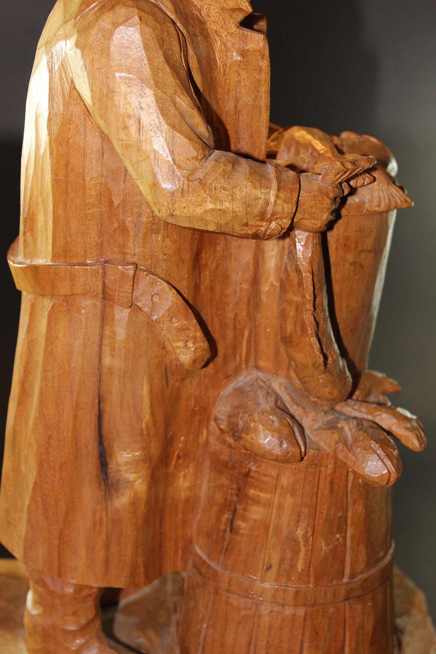 Marcel Guay, Wood Sculpture, Fish Monger