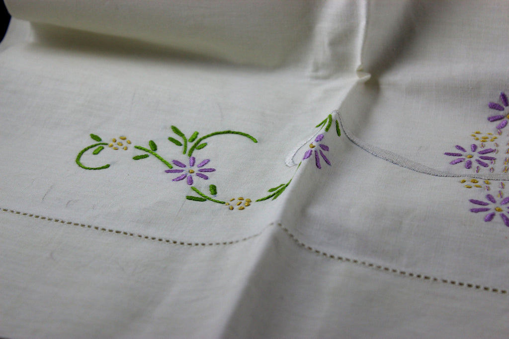 Hand Embroidered Floral Pillowcases – by alice