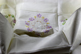 Vintage Floral Hand Embroidered Pillowcases
