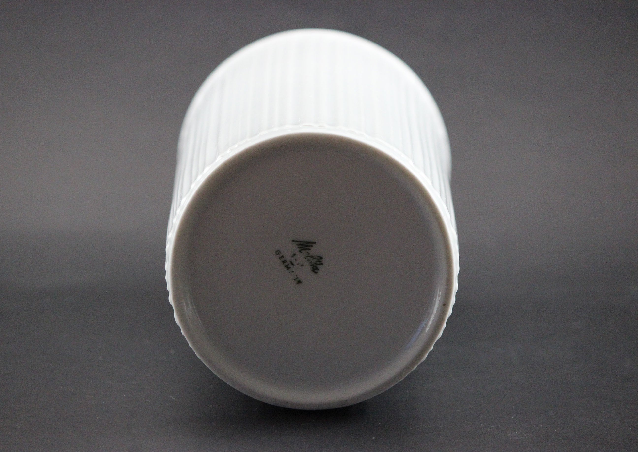 Melitta Germany, White Porcelain Vase