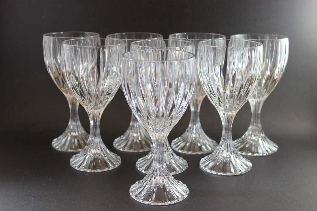 Mikasa Crystal, Park Lane Pattern, Red Wine or Water Goblets