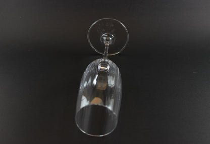 Mikasa Stephanie Pattern clear champagne flute on a black background