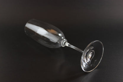 Mikasa Stephanie Pattern clear champagne flute on a black background