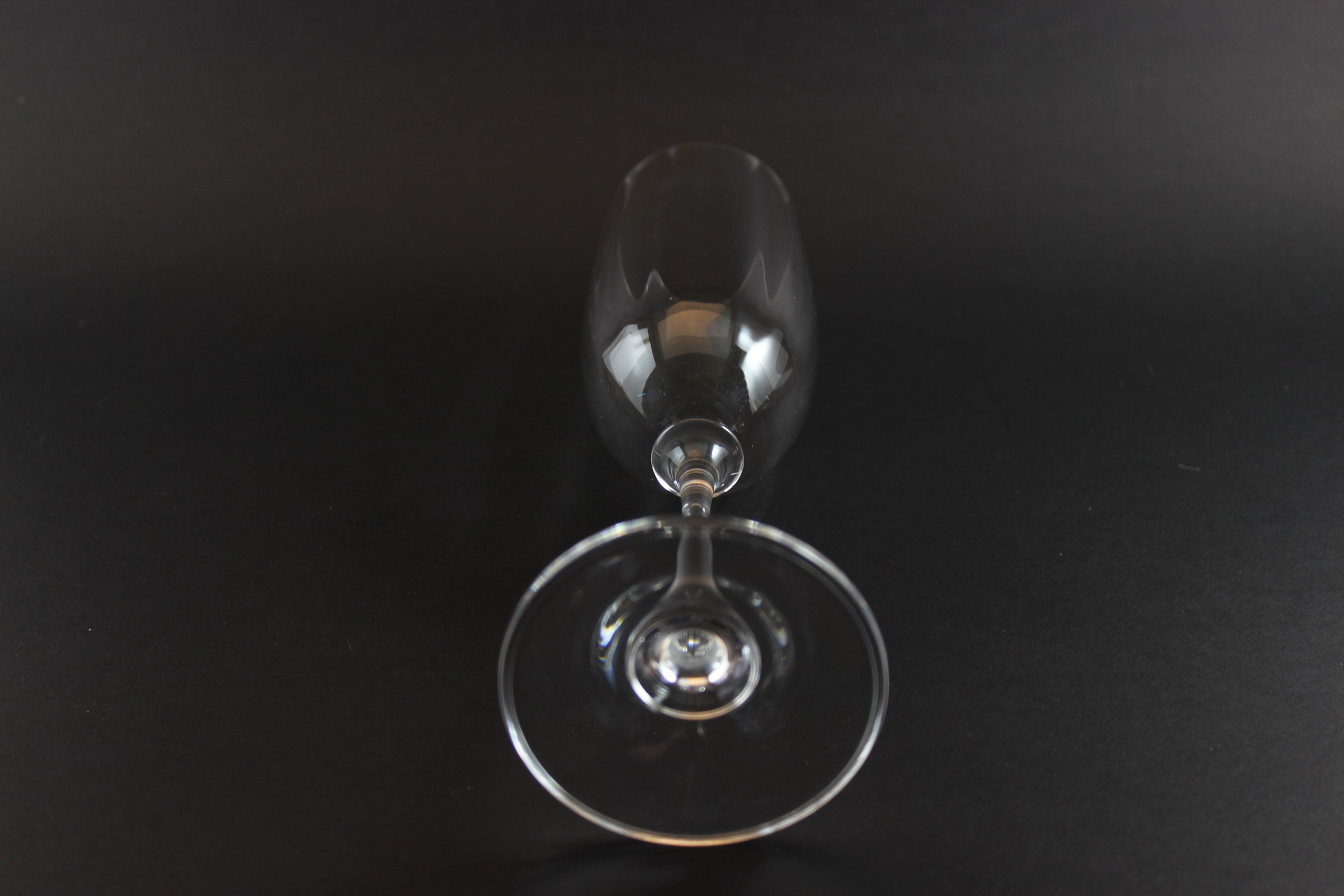 Mikasa Stephanie Pattern clear champagne flute on a black background