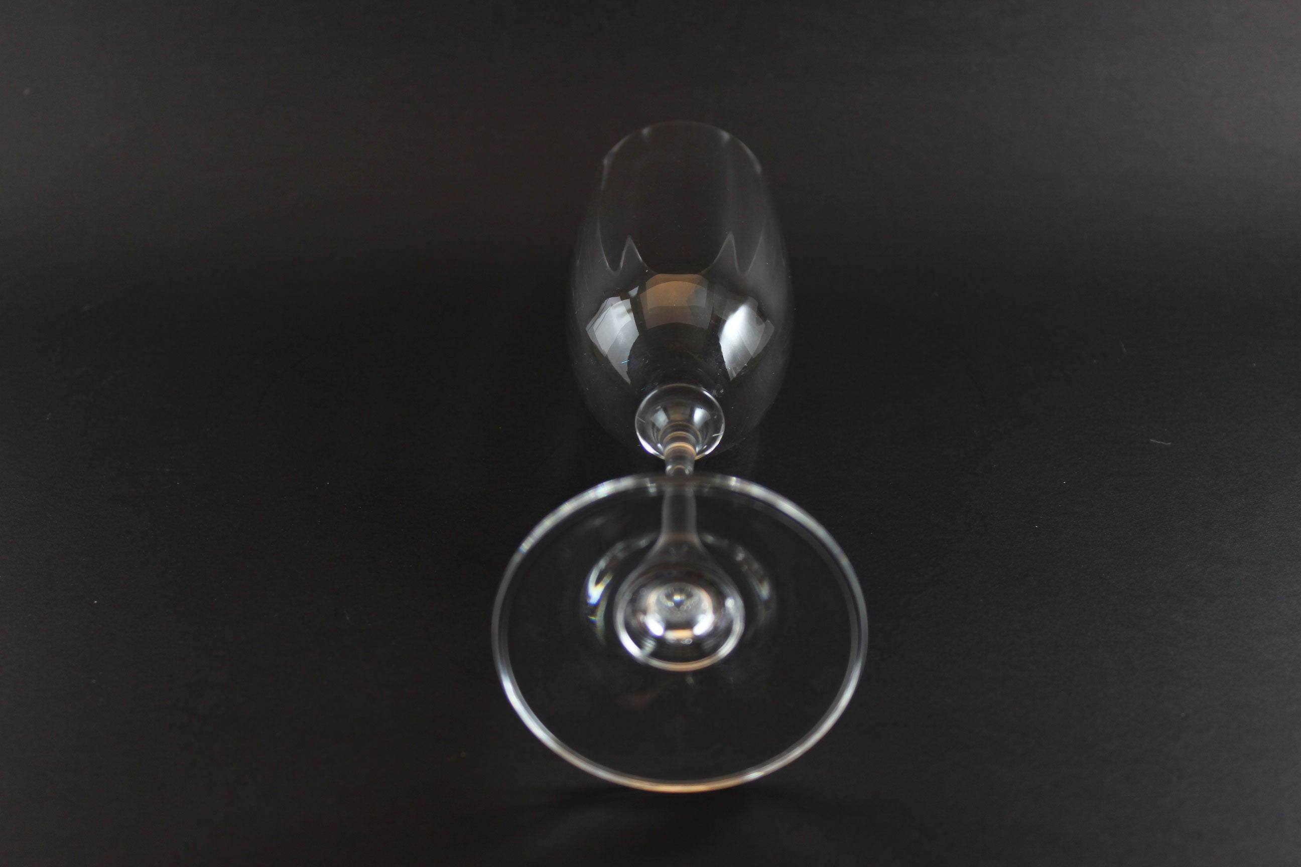 Mikasa Stephanie Pattern clear champagne flute on a black background