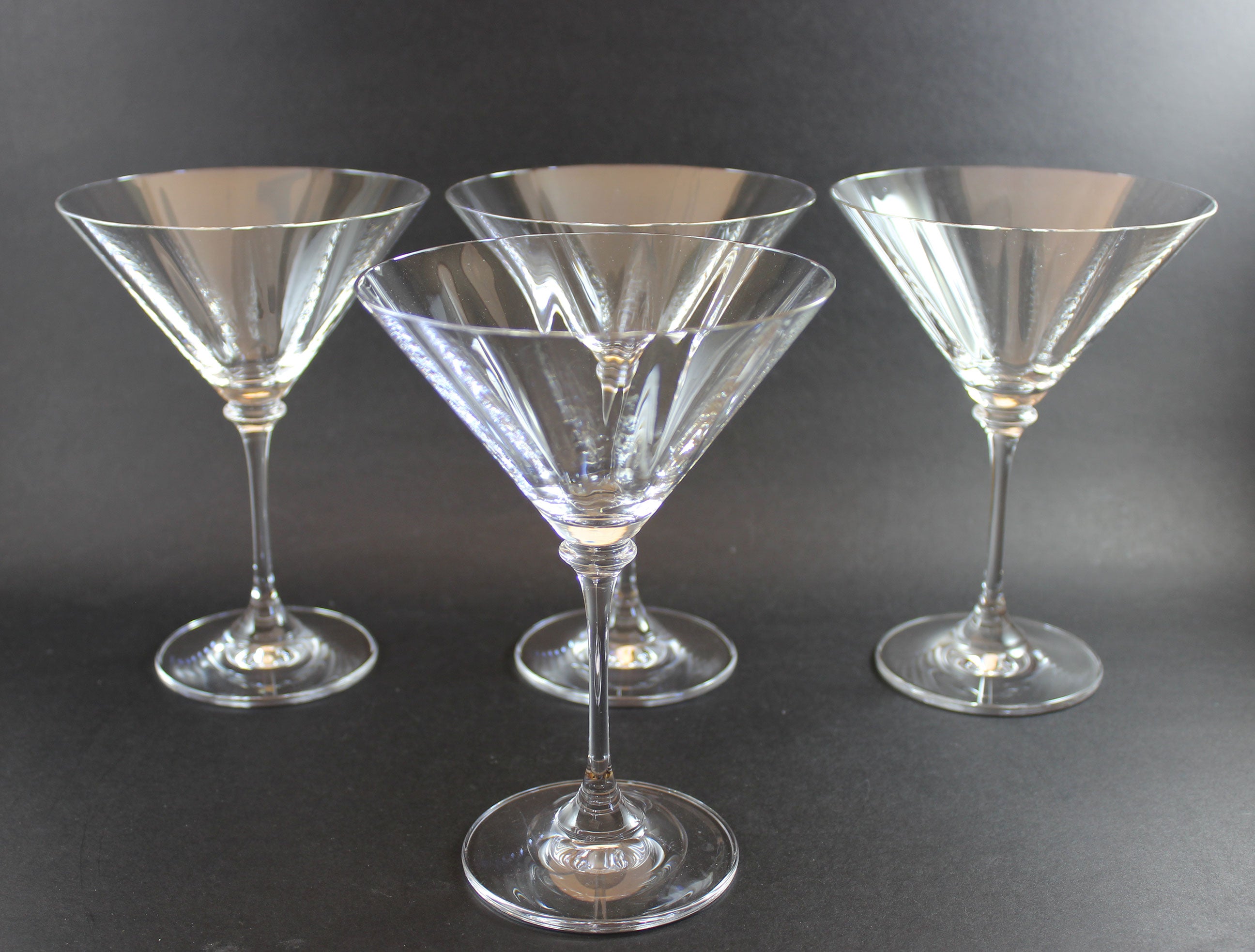 Mikasa Crystal, Stephanie Pattern, Martini Glasses