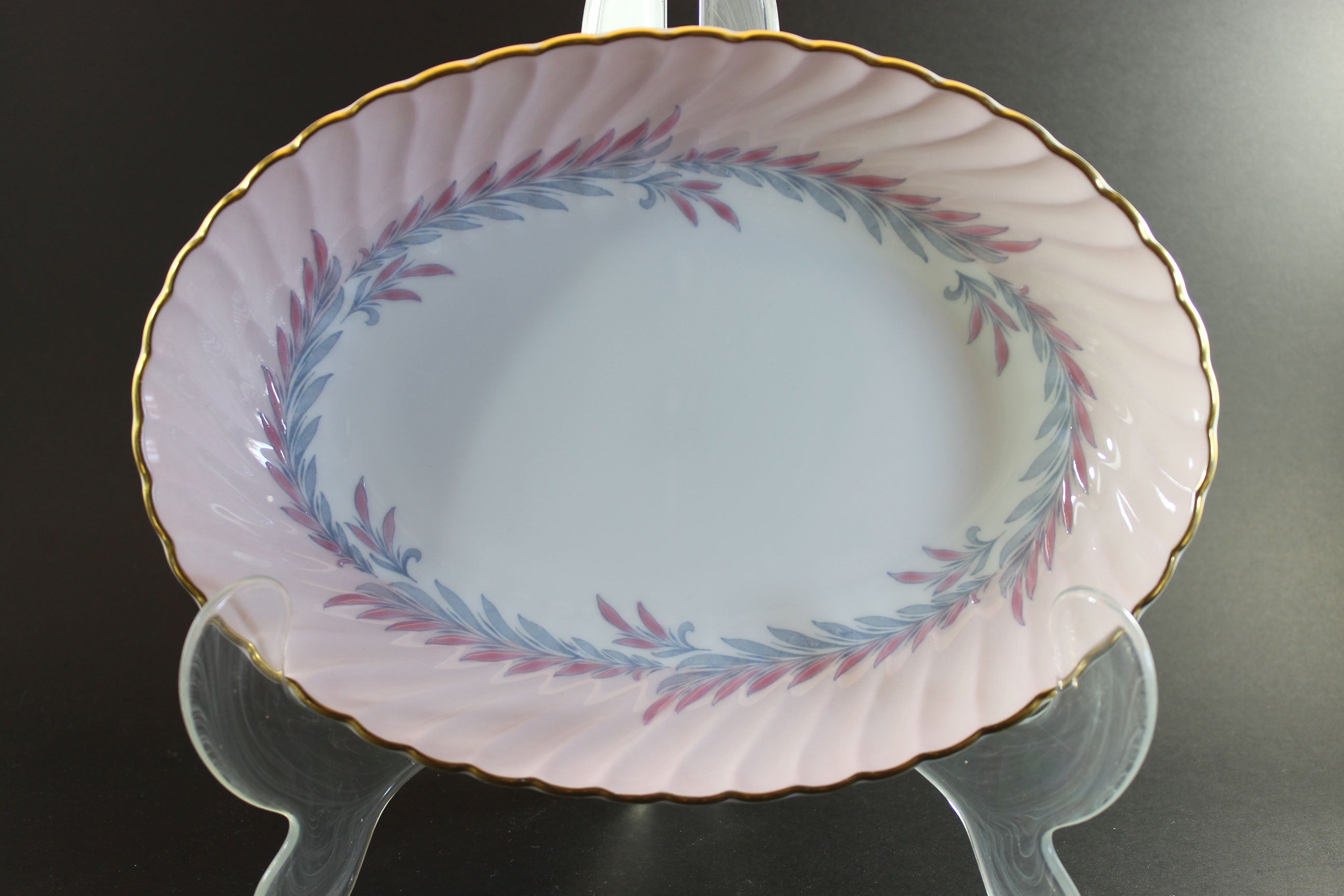 Minton China, Symphony Pink, Oval Serving Bowl