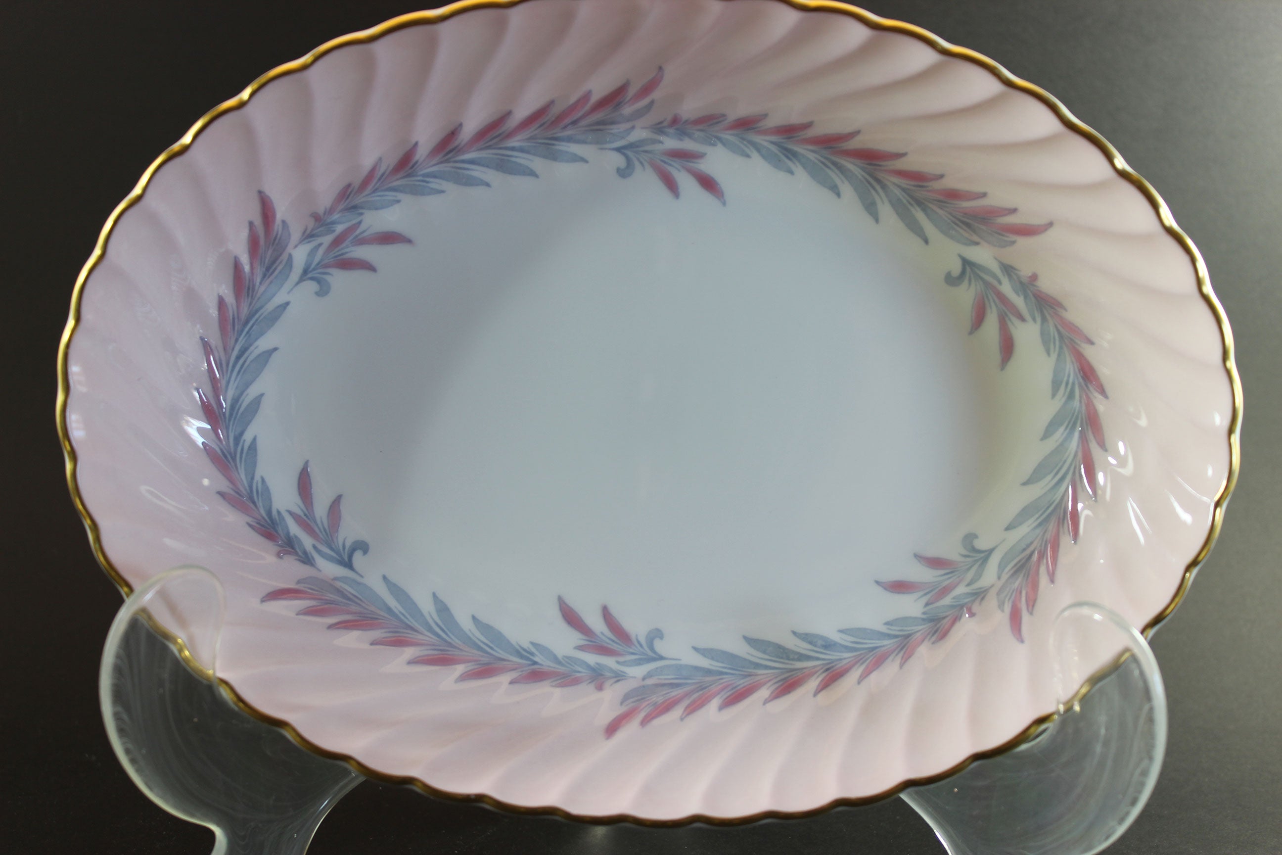 Minton China, Symphony Pink, Oval Serving Bowl